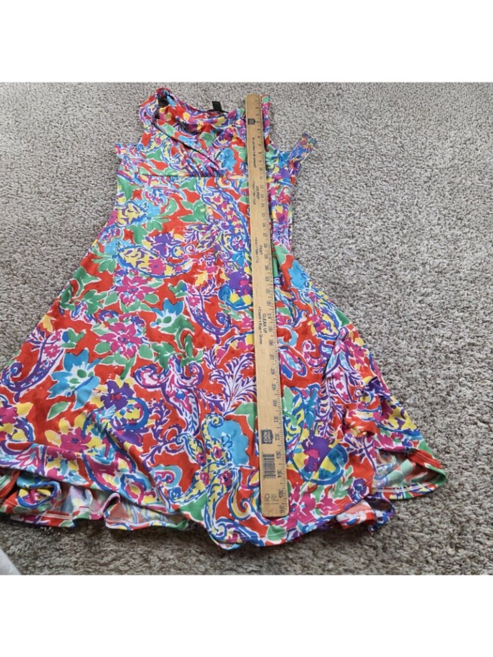 Lauren Ralph Lauren Dress Womens Medium Paisley Colorful Sleeveless Summer Tags - Picture 5 of 6
